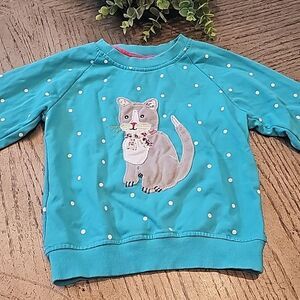 Polka dot kitty sweater size 4-5